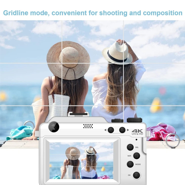 3-Inch Display Digital Camera Dual Front And Rear Cameras 48MP, 18x Digital Zoom 4K HD Camcorder, White, Black 3-Inch Display Digital Camera Dual Front And Rear Cameras 48MP, 18x Digital Zoom 4K HD Camcorder, White, Black